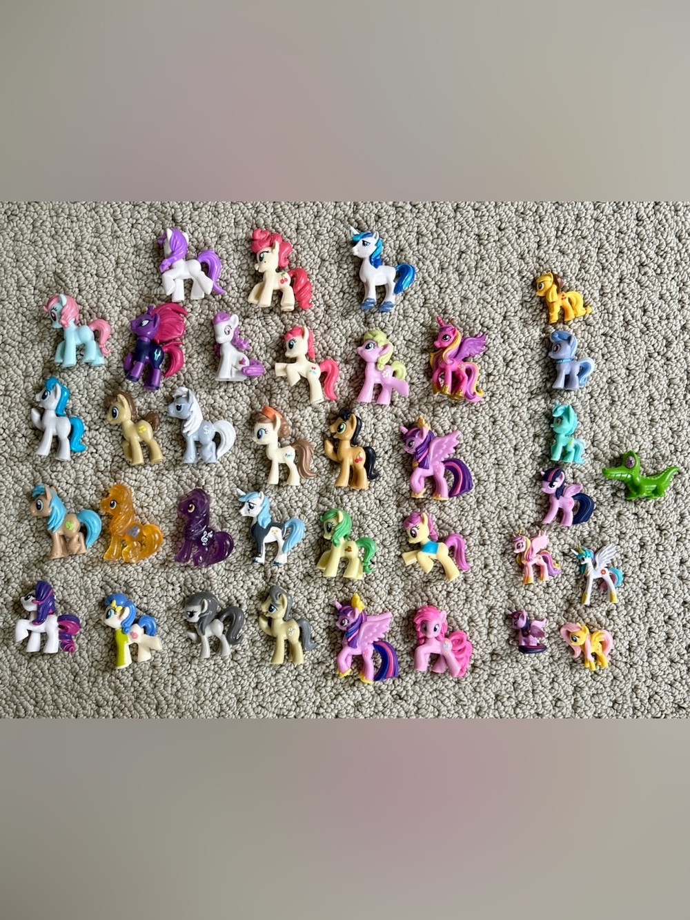 37 Lot My Little Pony Mini  2"  1”  Figures Transparent Princess Blind Gummy HTF